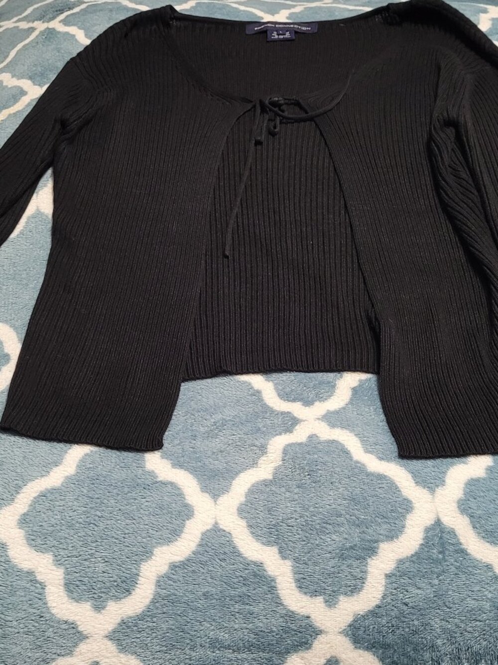 French Connection tie front rayon cardigan Large